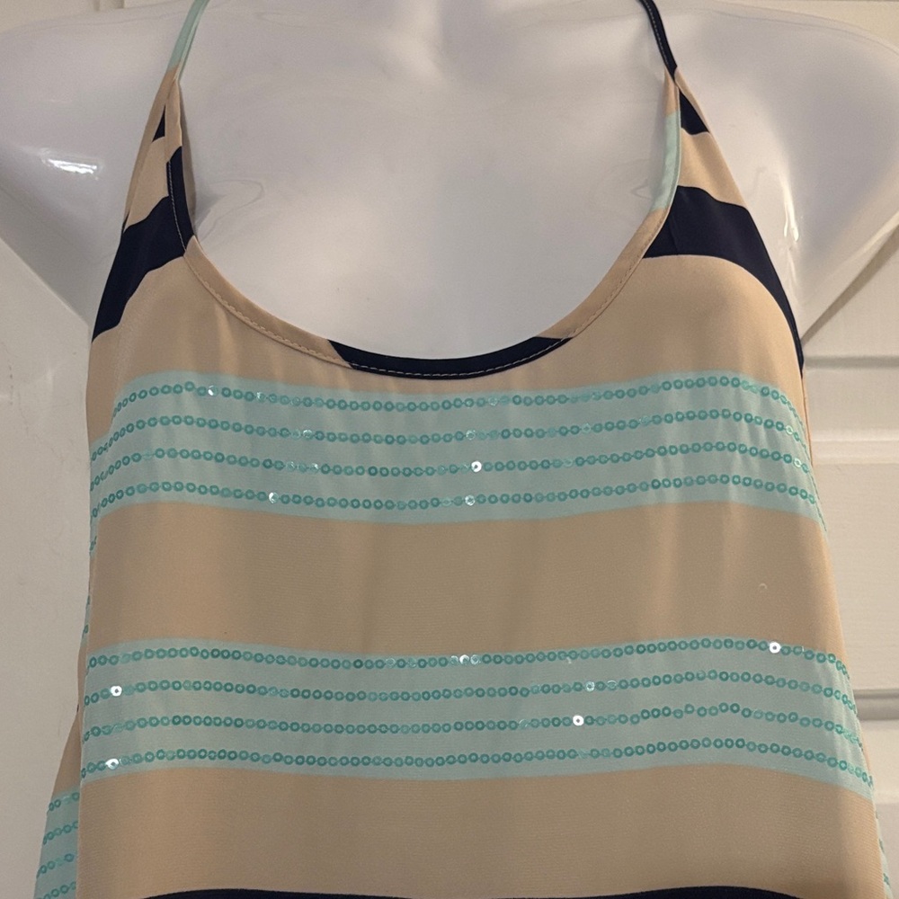Victoria's Secret Navy and Beige Striped Dress - Picture 3 of 8